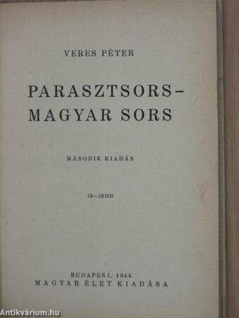 Parasztsors - magyar sors