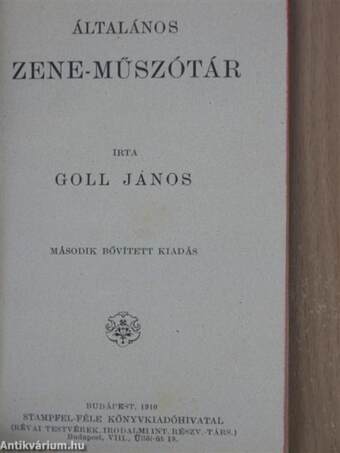 Általános zene-műszótár