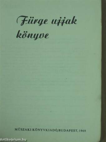 Fürge Ujjak Könyve 1969