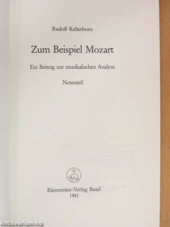 Zum Beispiel Mozart I-II.