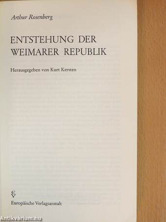 Entstehung der Weimarer Republik