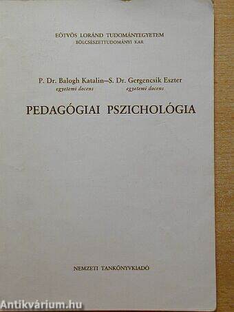 Pedagógiai pszichológia 