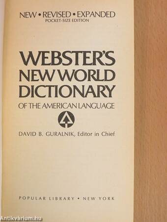 Webster's New World Dictionary of the American Language