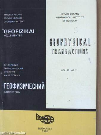Geophysical Transactions Vol. 32. No. 2.