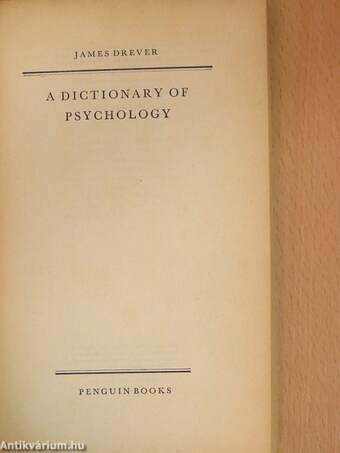 A Dictionary of Psychology