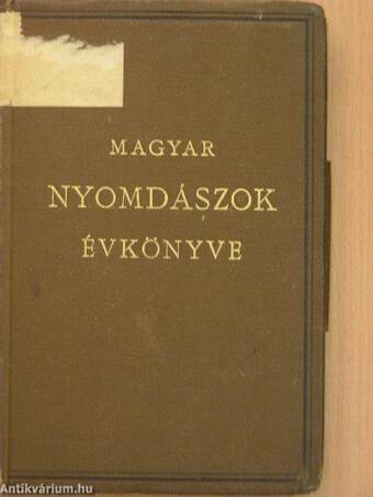 Magyar Nyomdászok Évkönyve 1893.