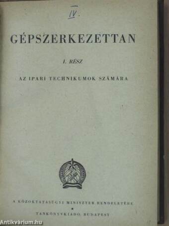 Gépszerkezettan I-II.