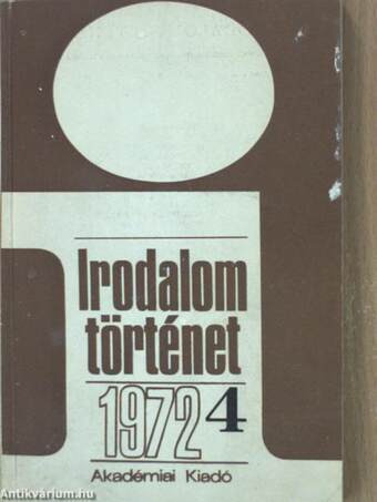 Irodalomtörténet 1972/4.