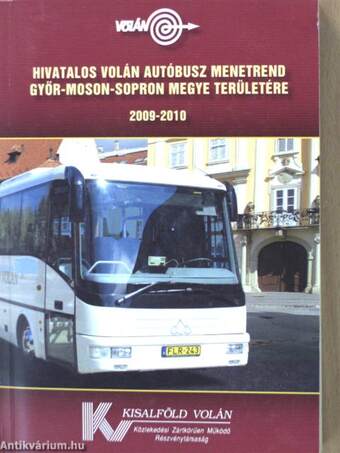 Hivatalos Volán autóbusz menetrend Győr-Moson-Sopron megye területére 2009-2010