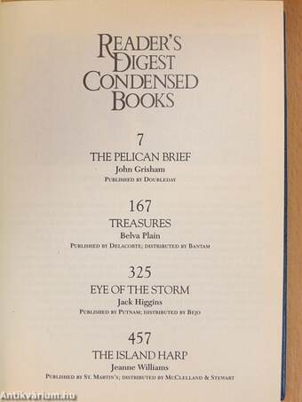 The Pelican Brief/Treasures/Eye of the Storm/The Island Harp