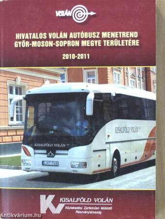 Hivatalos Volán autóbusz menetrend Győr-Moson-Sopron megye területére 2010-2011