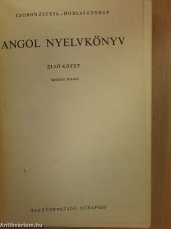 Angol nyelvkönyv I.