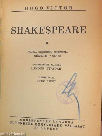 Shakespeare I-II.