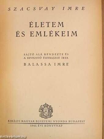 Életem és emlékeim