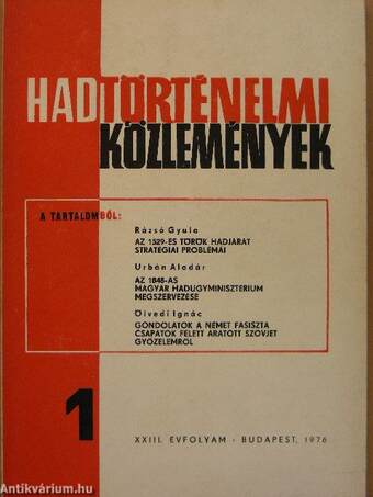Hadtörténelmi Közlemények 1976/1.