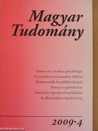 Magyar Tudomány 2009/4.