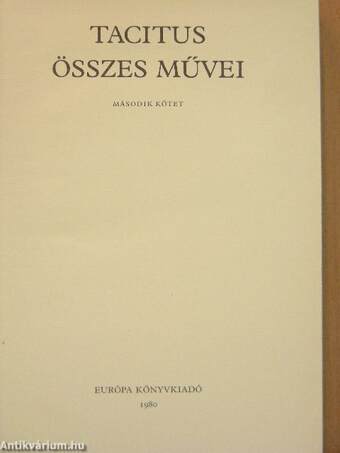 Tacitus összes művei II. (töredék)