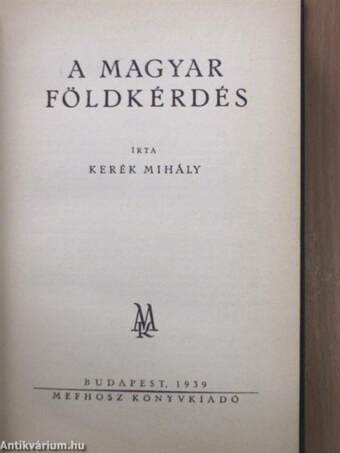 A magyar földkérdés