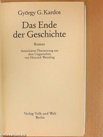 Das Ende der Geschichte