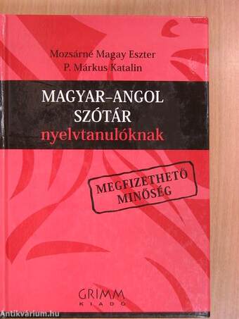 Magyar-angol szótár nyelvtanulóknak