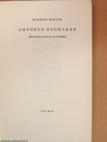 Orpheus nyomában