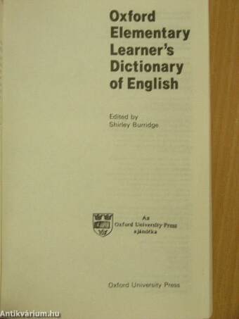 Oxford Elementary Learner's Dictionary of English