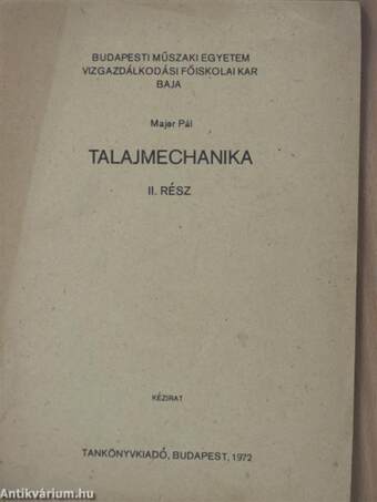 Talajmechanika II.