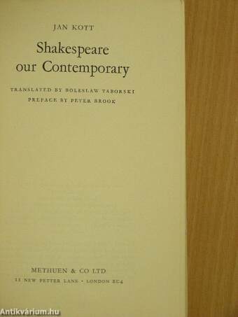 Shakespeare Our Contemporary