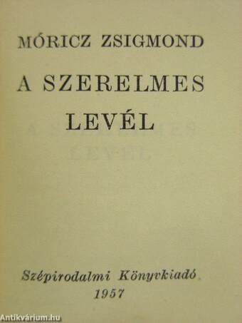 A szerelmes levél (minikönyv)