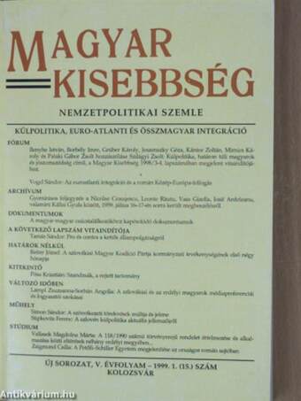 Magyar Kisebbség 1999/1.