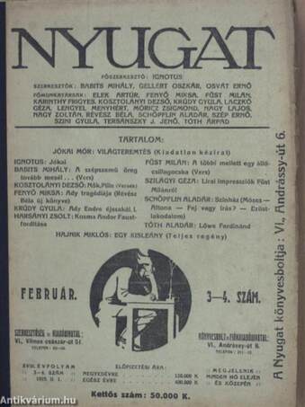 Nyugat 1925. február 1.