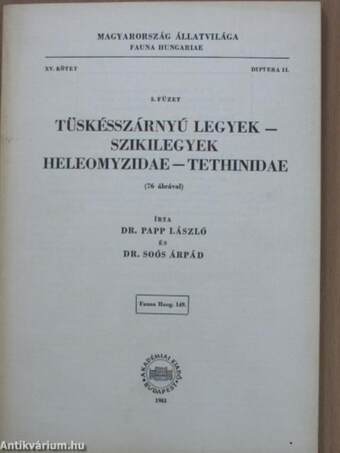 Tüskésszárnyú legyek - szikilegyek