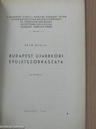 Budapest ujabbkori épületszobrászata