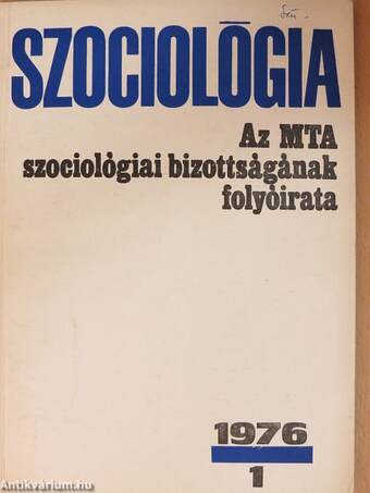 Szociológia 1976/1.