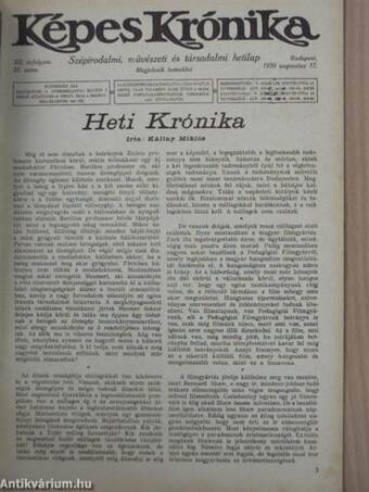 Képes Krónika 1930. augusztus 17.