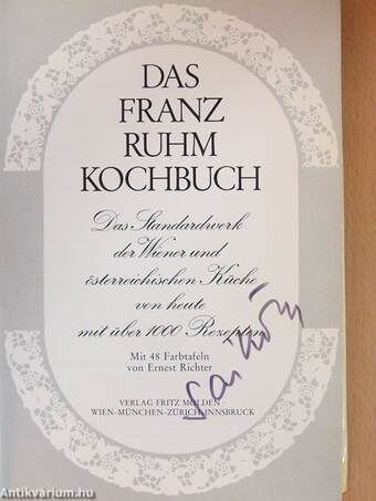 Das Franz Ruhm Kochbuch