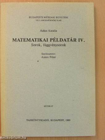 Matematikai példatár IV.