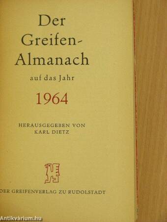 Der Greifen-Almanach auf das Jahr 1964