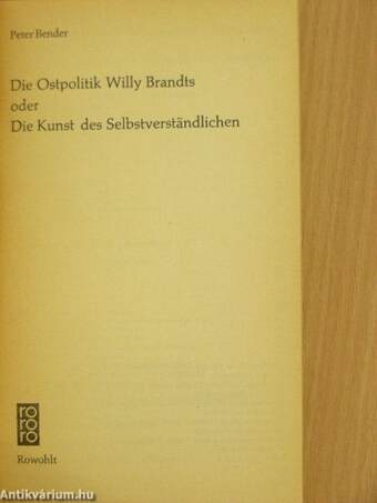 Die Ostpolitik Willy Brandts