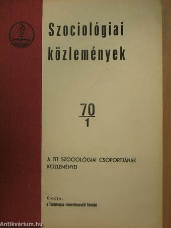 Szociológiai közlemények 70/1.