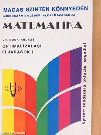 Matematika - Optimalizálási eljárások I.