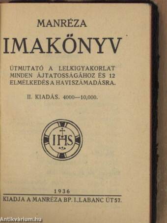 Manréza imakönyv