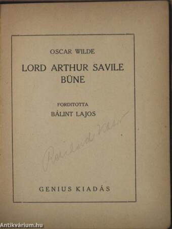 Lord Arthur Savile bűne