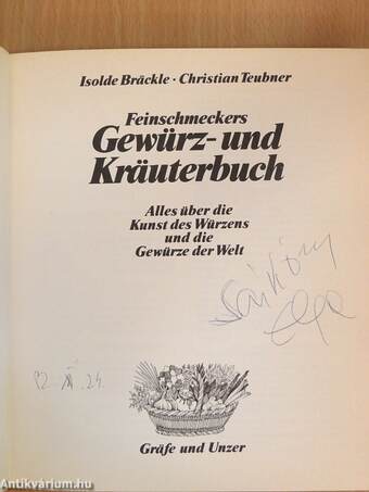 Feinschmeckers Gewürz- und Kräuterbuch