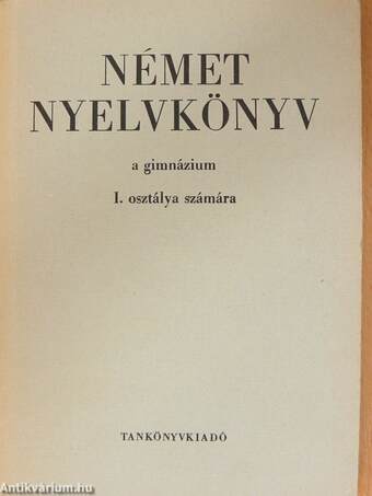 Német nyelvkönyv I.