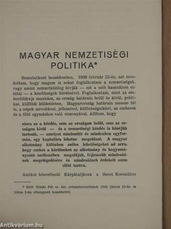 Magyar nemzetiségi politika