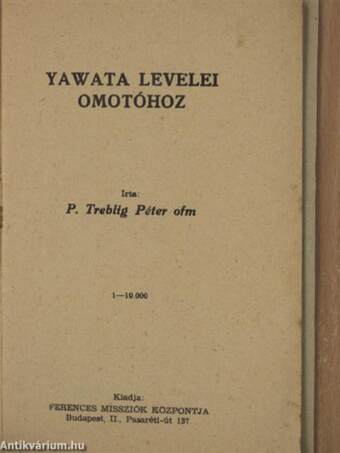 Yawata levelei Omotóhoz