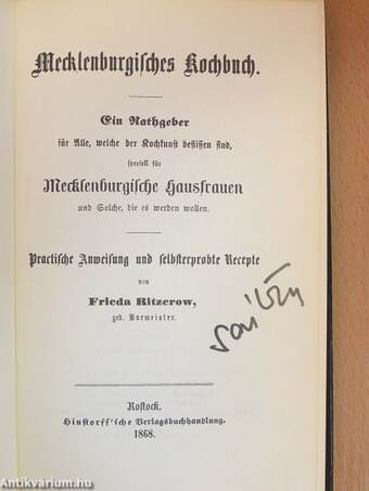 Mecklenburgisches Kochbuch (gótbetűs)