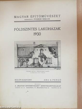 Földszintes lakóházak 1930