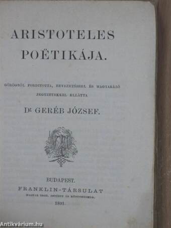 Aristoteles poetikája